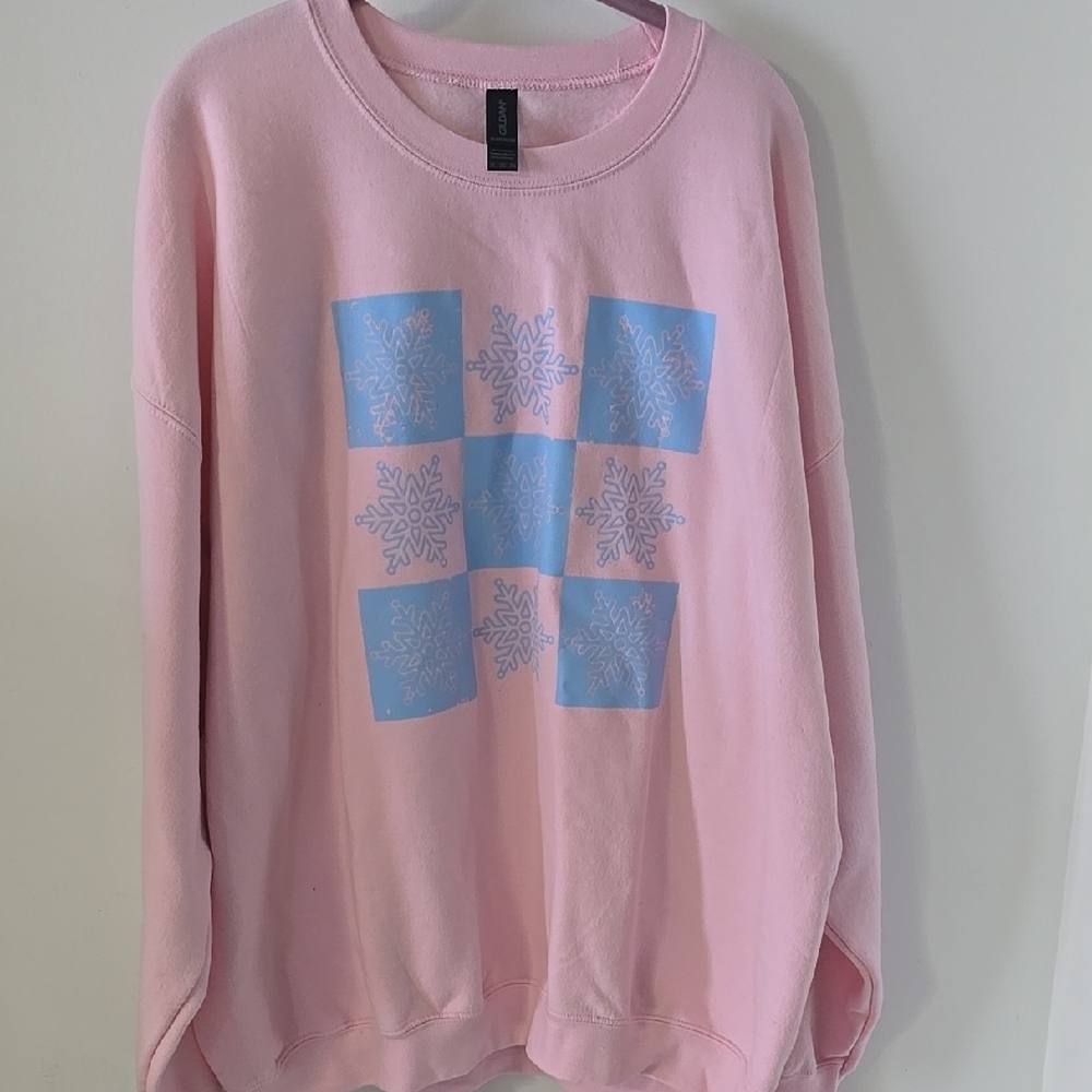 Pink Snowflake Sweater